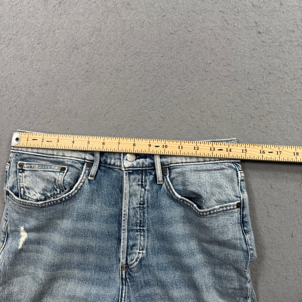 Denim Forum Jeans Women's 29 Blue Light Wash Denim Arlo High Rise Straight Leg - Picture 4 of 8